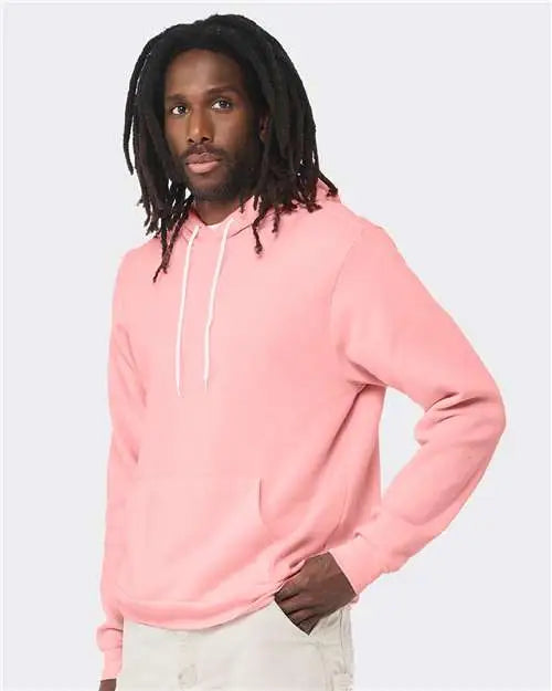 Bella + Canvas 3719c Sponge Fleece Hoodie - 3719 - Pink