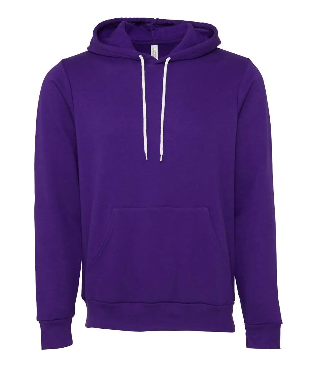 Bella + Canvas 3719c Sponge Fleece Hoodie - 3719 - Team Purple - Adult Xs