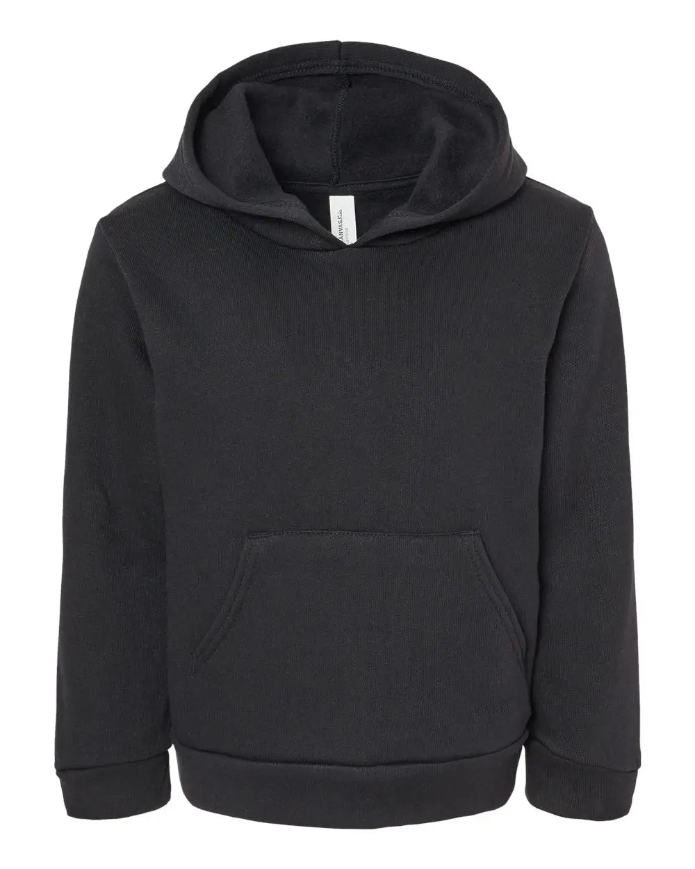 Bella + Canvas 3719t Toddler Sponge Fleece Pullover Hoodie - Black - 2t