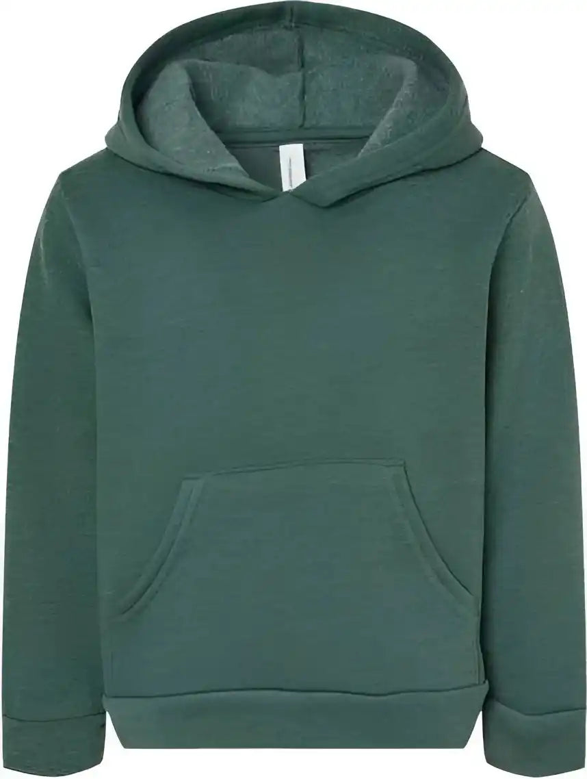 Bella + Canvas 3719t Toddler Sponge Fleece Pullover Hoodie Heather Forest