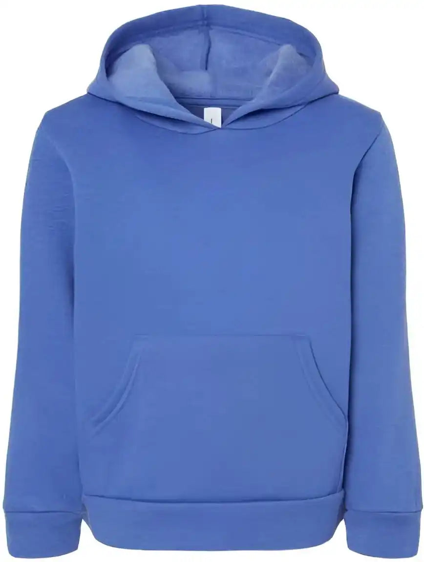 Bella + Canvas 3719t Toddler Sponge Fleece Pullover Hoodie Heather True Royal