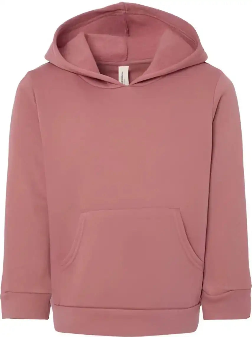 Bella + Canvas 3719t Toddler Sponge Fleece Pullover Hoodie Mauve