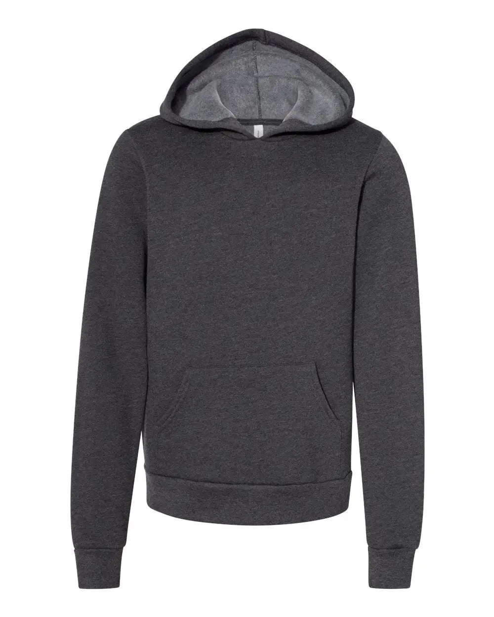 Bella + Canvas 3719y Youth Sponge Fleece Hoodie - Dark Grey Heather - Gray / s