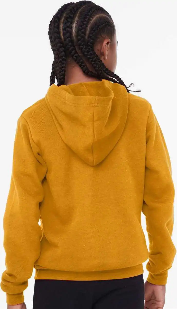 Bella + Canvas 3719y Youth Sponge Fleece Hoodie Heather Mustard