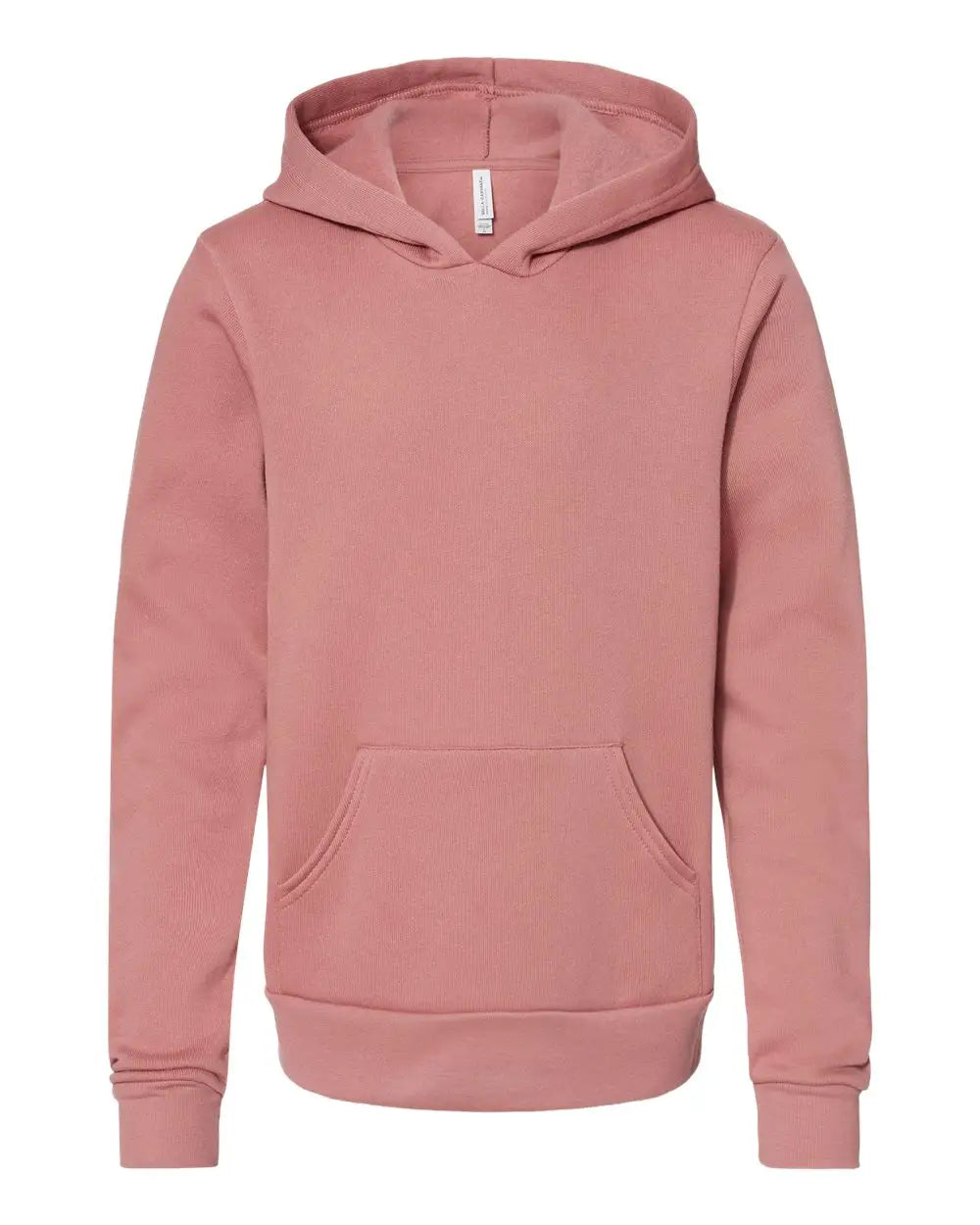 Bella + Canvas 3719y Youth Sponge Fleece Hoodie - Mauve - Pink / s