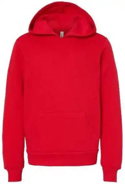 Bella + Canvas 3719y Youth Sponge Fleece Hoodie Red
