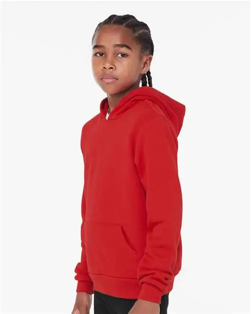 Bella + Canvas 3719y Youth Sponge Fleece Hoodie - Red