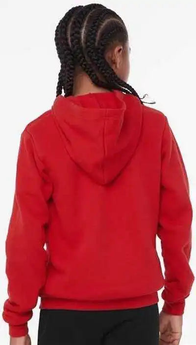 Bella + Canvas 3719y Youth Sponge Fleece Hoodie Red