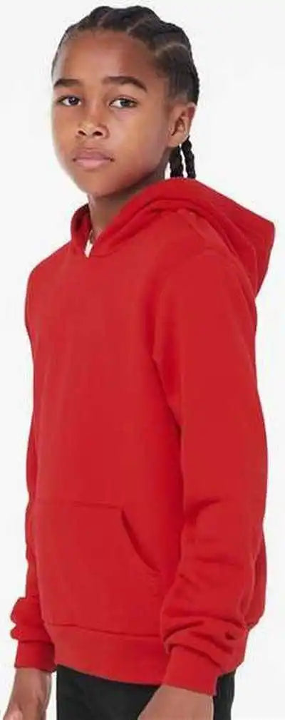 Bella + Canvas 3719y Youth Sponge Fleece Hoodie Red