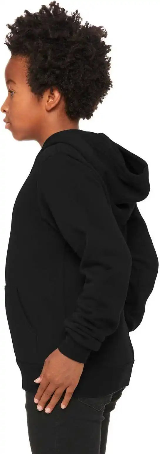 Bella + Canvas 3719y Youth Sponge Fleece Pullover Hoodie Black