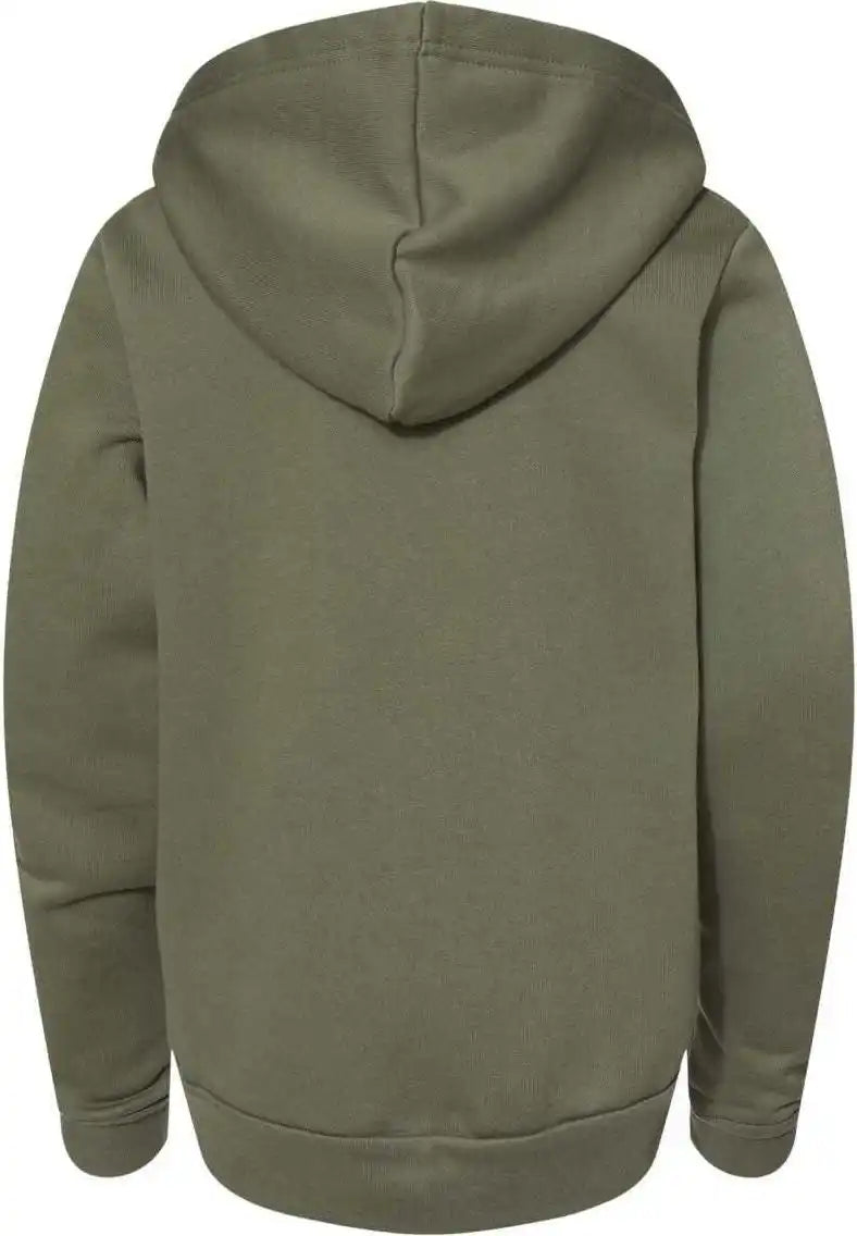Bella + Canvas 3719y Youth Sponge Fleece Pullover Hoodie Military Green