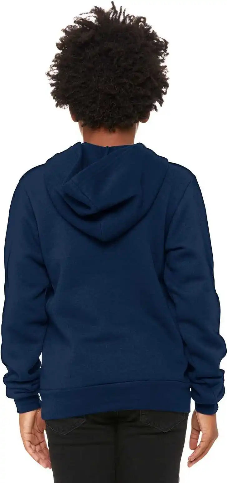 Bella + Canvas 3719y Youth Sponge Fleece Pullover Hoodie Navy
