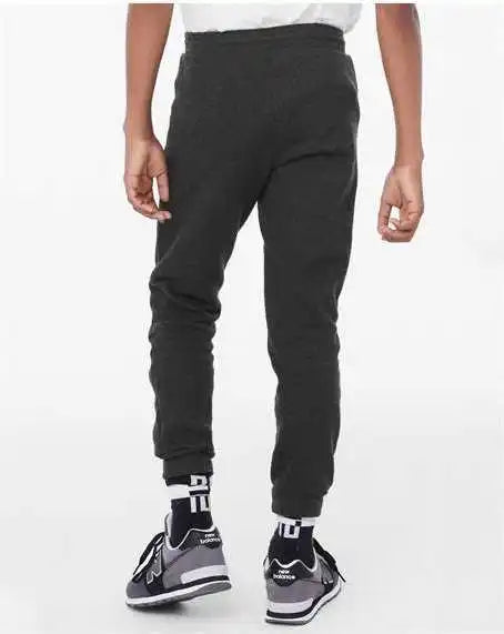 Bella + Canvas 3727y Youth Jogger Sweatpants - Dark Gray Heather
