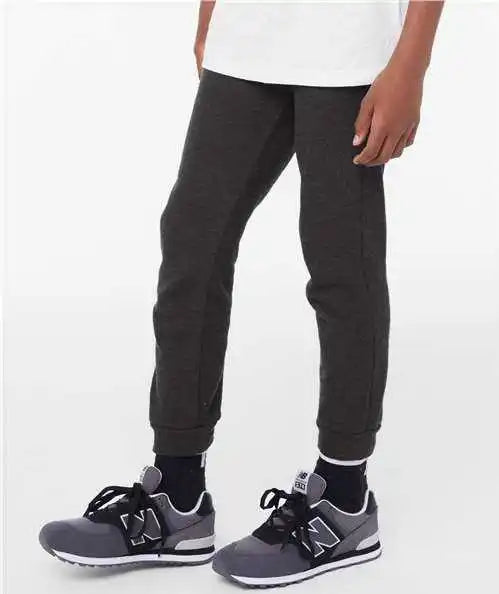 Bella + Canvas 3727y Youth Jogger Sweatpants - Dark Gray Heather