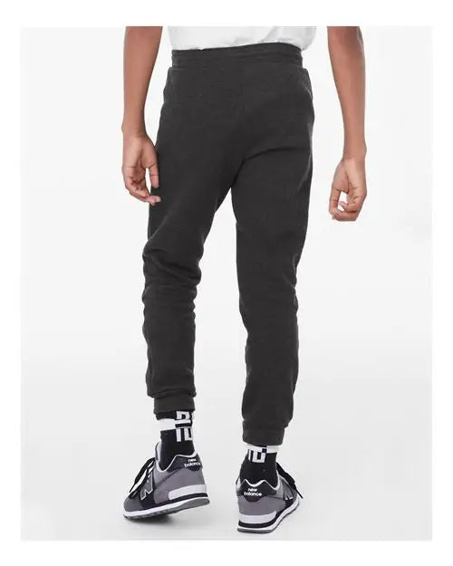 Bella + Canvas 3727y Youth Jogger Sweatpants - Dark Grey Heather