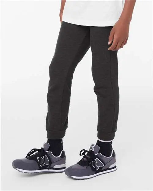 Bella + Canvas 3727y Youth Jogger Sweatpants - Dark Grey Heather