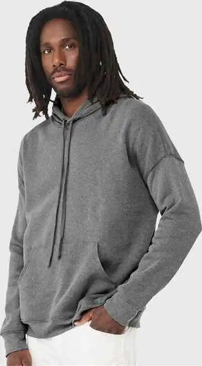 Bella + Canvas 3729 Sponge Fleece Drop Shoulder Hoodie - Deep Heather