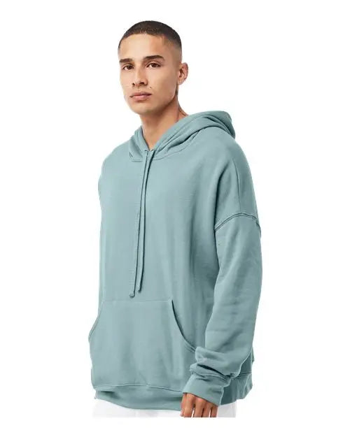 Bella + Canvas 3729 Sponge Fleece Drop Shoulder Hoodie - Heather Blue Lagoon