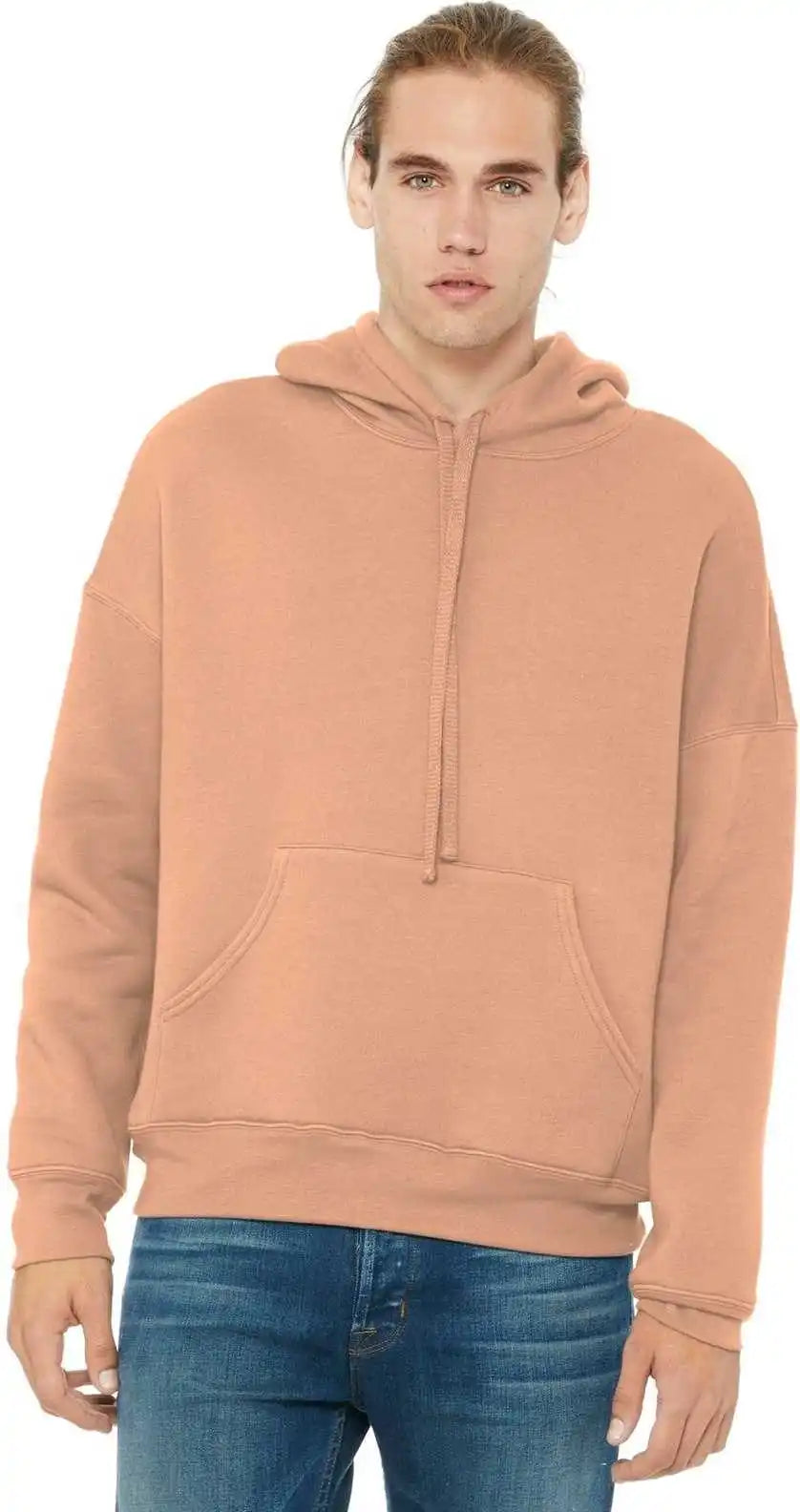 Bella + Canvas 3729 Unisex Sponge Fleece Pullover Dtm Hoodie - Peach