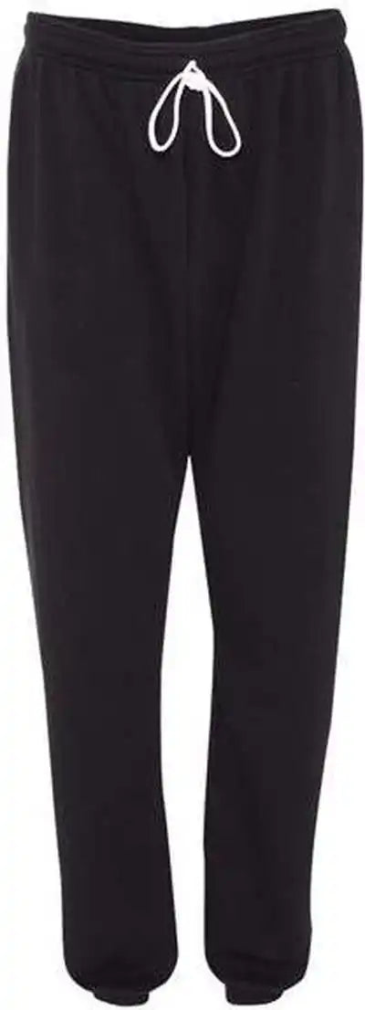 Bella + Canvas 3737 Unisex Sponge Fleece Long Scrunch Pants Black