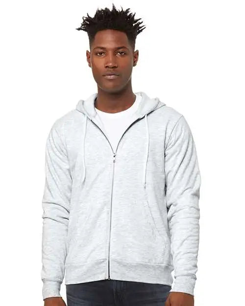 Bella + Canvas 3739 Sponge Fleece Full-zip Hoodie - Ash