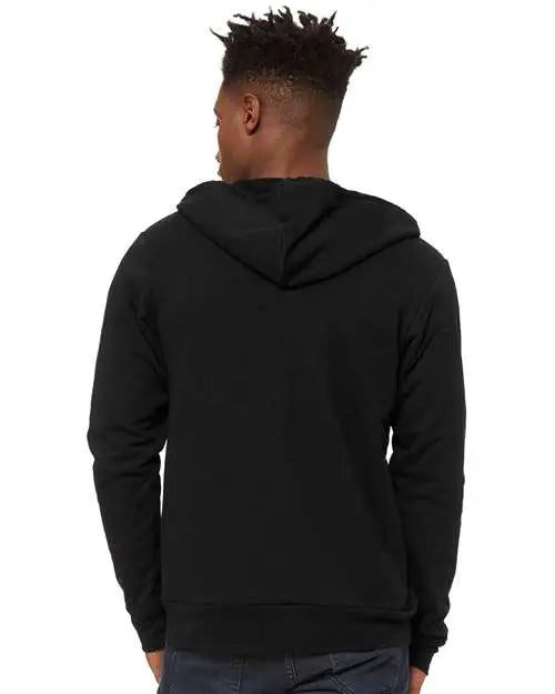 Bella + Canvas 3739 Sponge Fleece Full-zip Hoodie - Black Heather