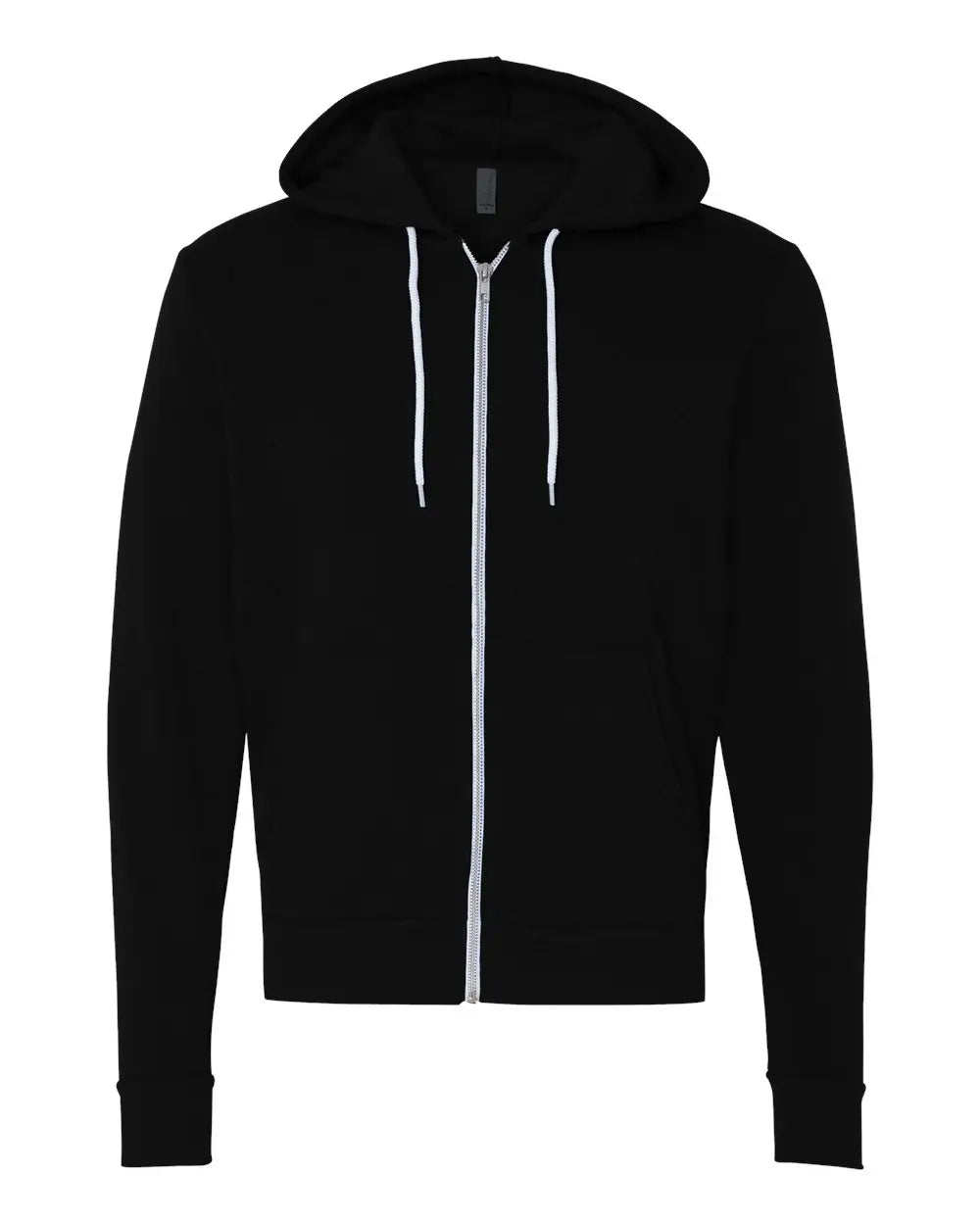 Bella + Canvas 3739 Sponge Fleece Full-zip Hoodie - Black - Xs