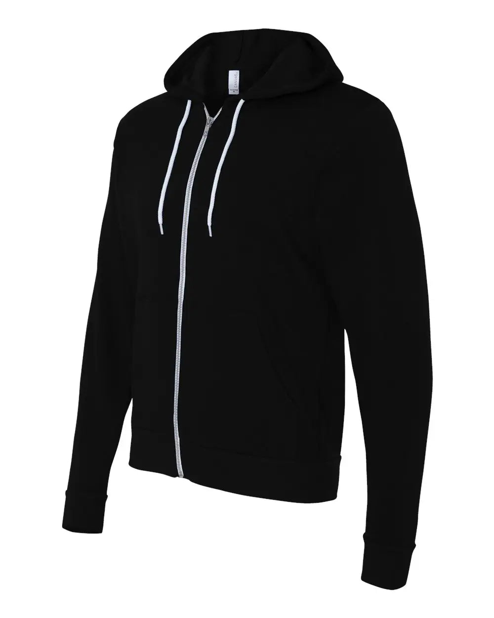 Bella + Canvas 3739 Sponge Fleece Full-zip Hoodie - Black - Xs