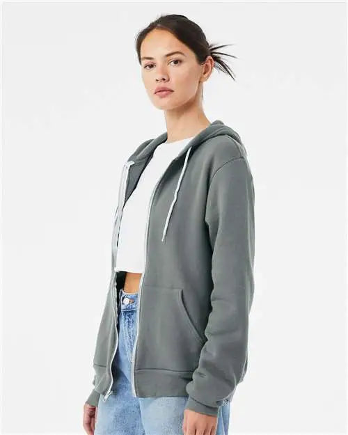 Bella + Canvas 3739 Sponge Fleece Full-zip Hoodie - Blue Storm