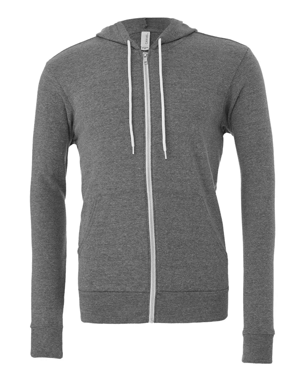 Bella + Canvas 3739 Sponge Fleece Full-zip Hoodie - Deep Heather - Xs