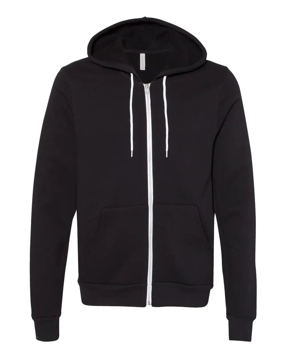 Bella + Canvas 3739 Sponge Fleece Full-zip Hoodie - Dtg Black - Xs