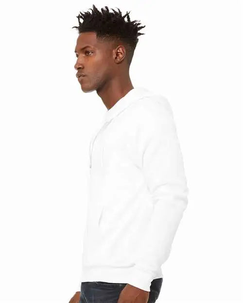 Bella + Canvas 3739 Sponge Fleece Full-zip Hoodie - Dtg White