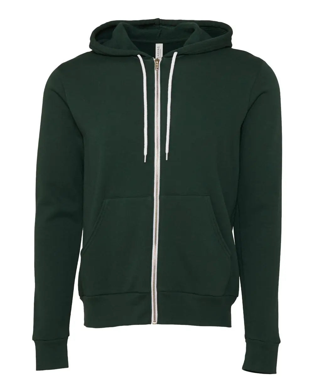 Bella + Canvas 3739 Sponge Fleece Full-zip Hoodie - Forest - Xs