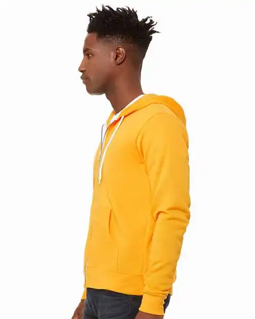 Bella + Canvas 3739 Sponge Fleece Full-zip Hoodie - Gold