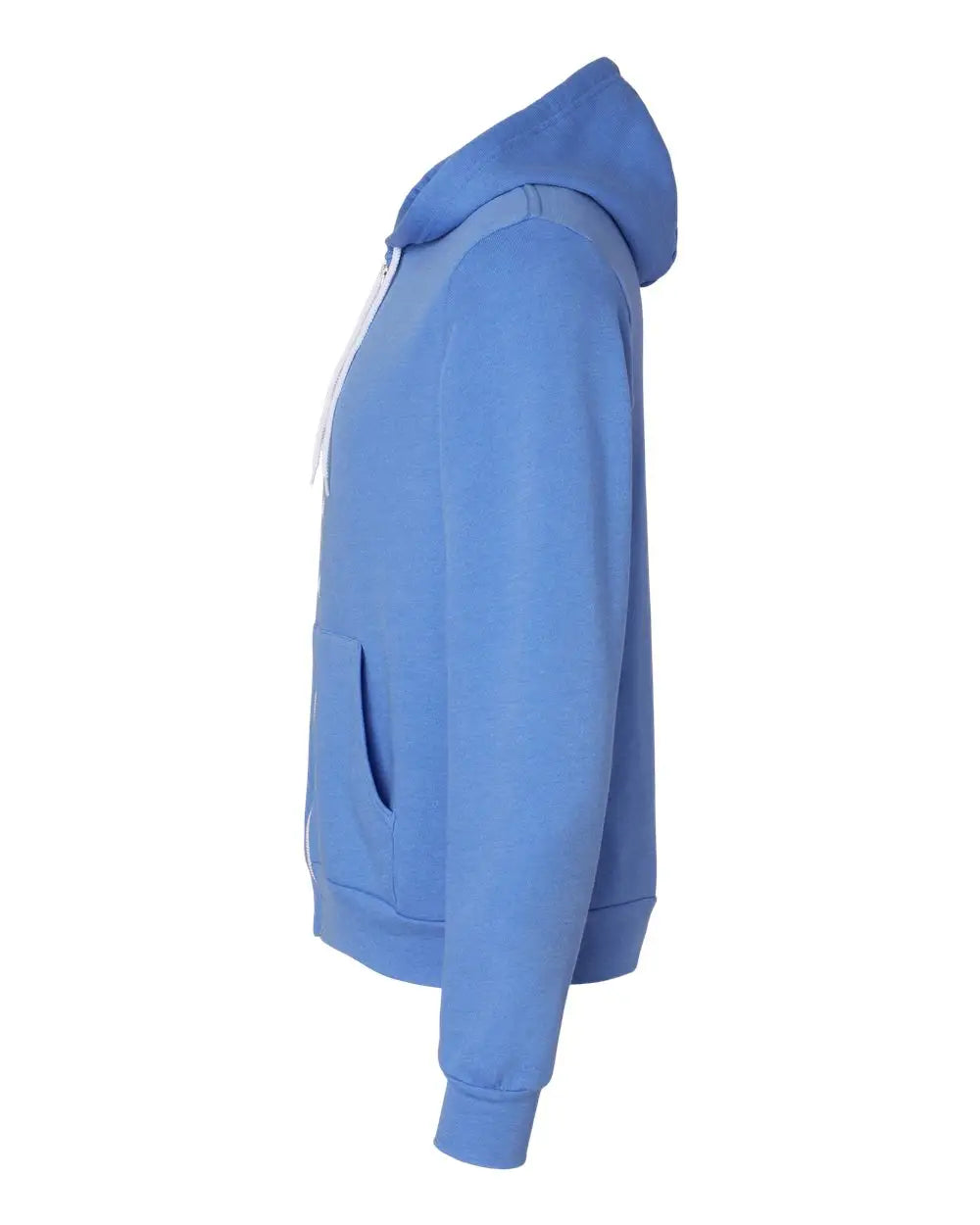 Bella + Canvas 3739 Sponge Fleece Full-zip Hoodie - Heather Columbia Blue