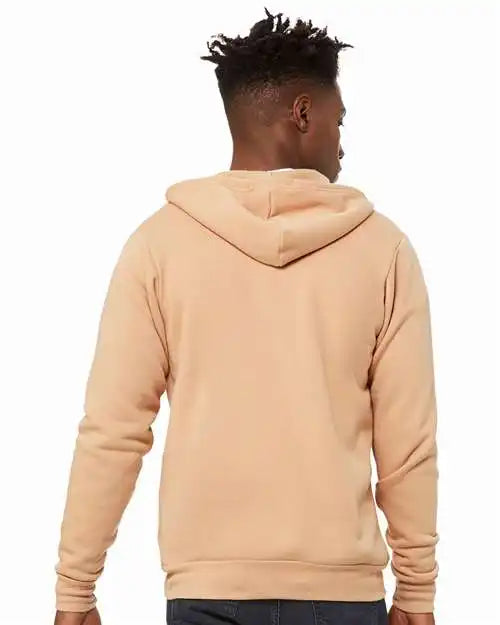 Bella + Canvas 3739 Sponge Fleece Full-zip Hoodie - Heather Sand Dune