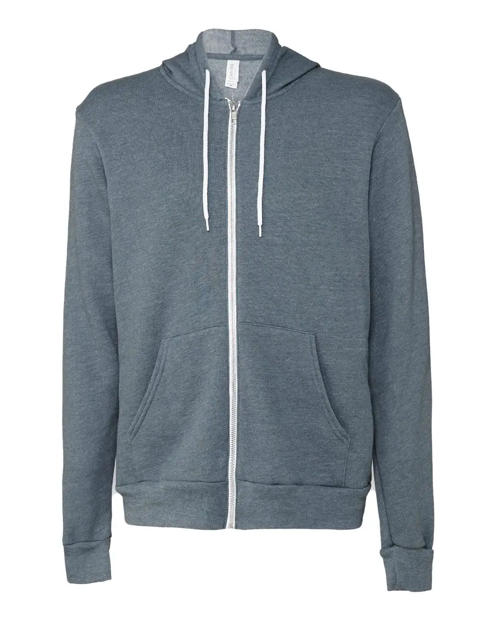 Bella + Canvas 3739 Sponge Fleece Full-zip Hoodie - Heather Slate - Xs