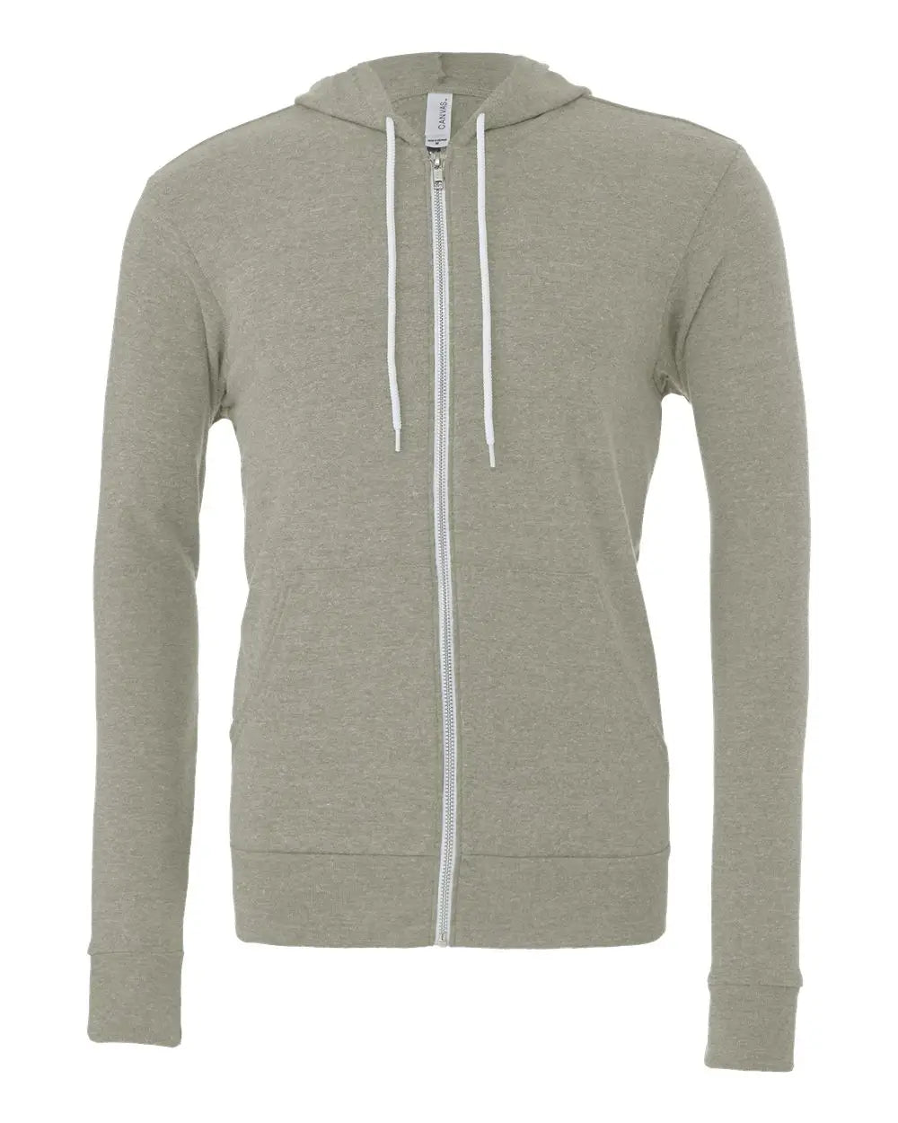 Bella + Canvas 3739 Sponge Fleece Full-zip Hoodie - Heather Stone