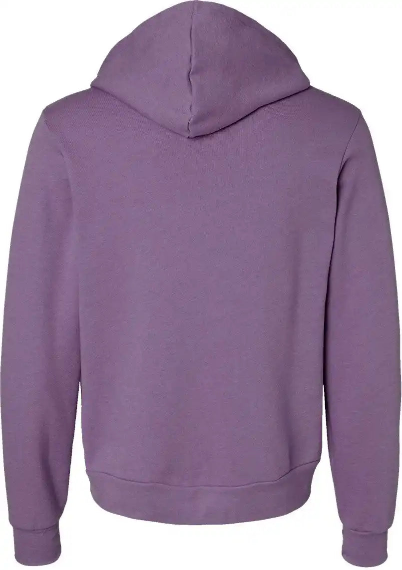 Bella + Canvas 3739 Sponge Fleece Full-zip Hoodie - Heather Team Purple - Xs