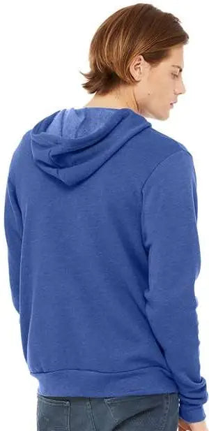 Bella + Canvas 3739 Sponge Fleece Full-zip Hoodie - Heather True Royal