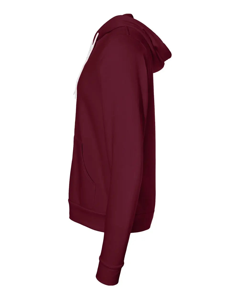 Bella + Canvas 3739 Sponge Fleece Full-zip Hoodie - Maroon