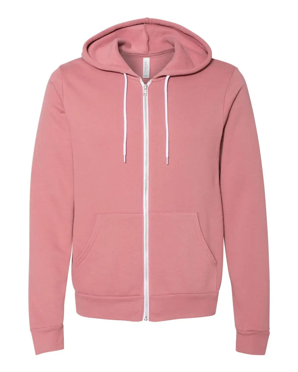 Bella + Canvas 3739 Sponge Fleece Full-zip Hoodie - Mauve