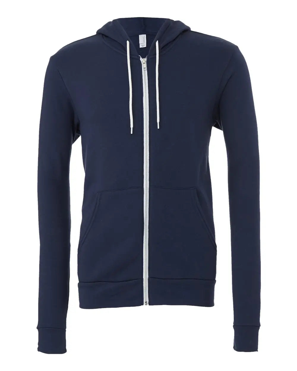 Bella + Canvas 3739 Sponge Fleece Full-zip Hoodie - Navy - Xs