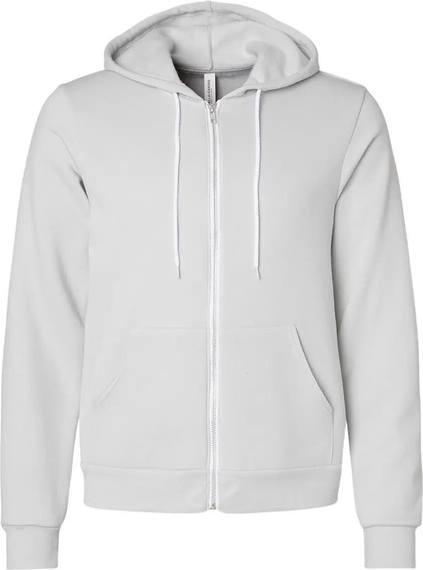 Bella + Canvas 3739 Sponge Fleece Full-zip Hoodie - Silver - Light Gray / Xs