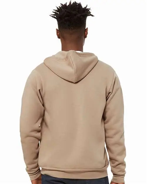 Bella + Canvas 3739 Sponge Fleece Full-zip Hoodie - Tan