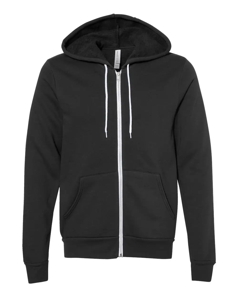 Bella + Canvas 3739 Sponge Fleece Full-zip Hoodie - Vintage Black