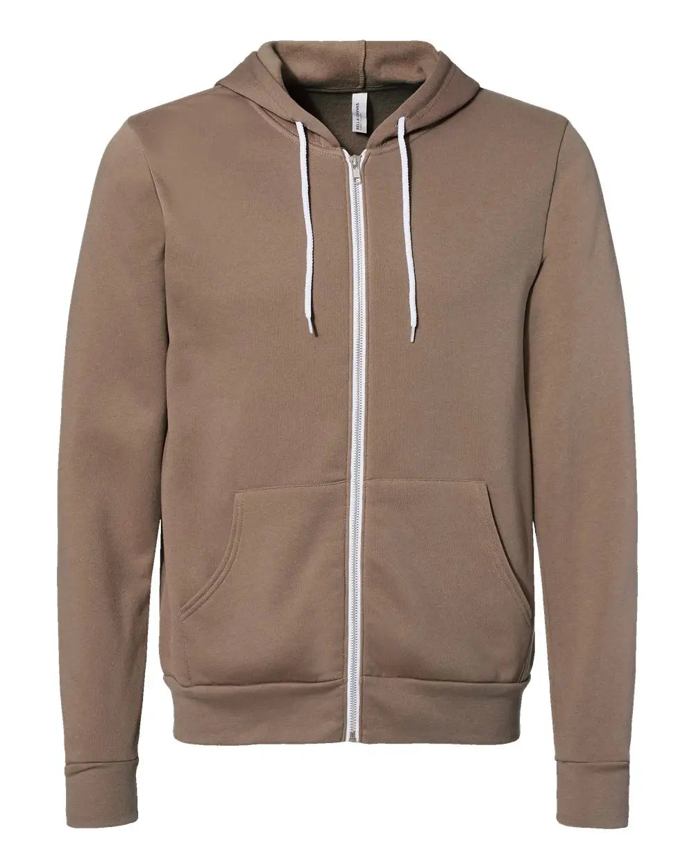 Bella + Canvas 3739 Sponge Fleece Full-zip Hoodie - Vintage Brown