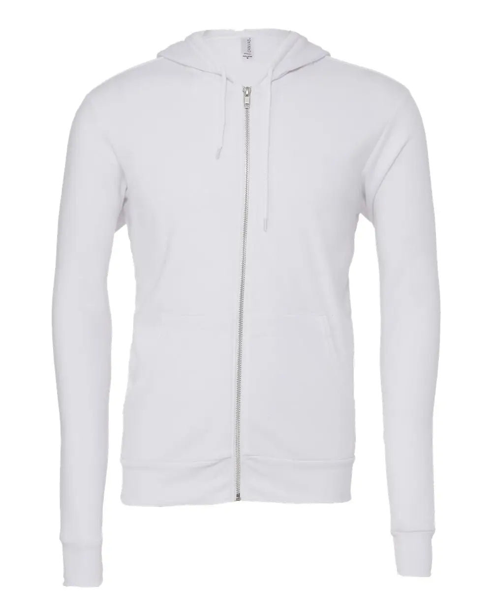 Bella + Canvas 3739 Sponge Fleece Full-zip Hoodie - White
