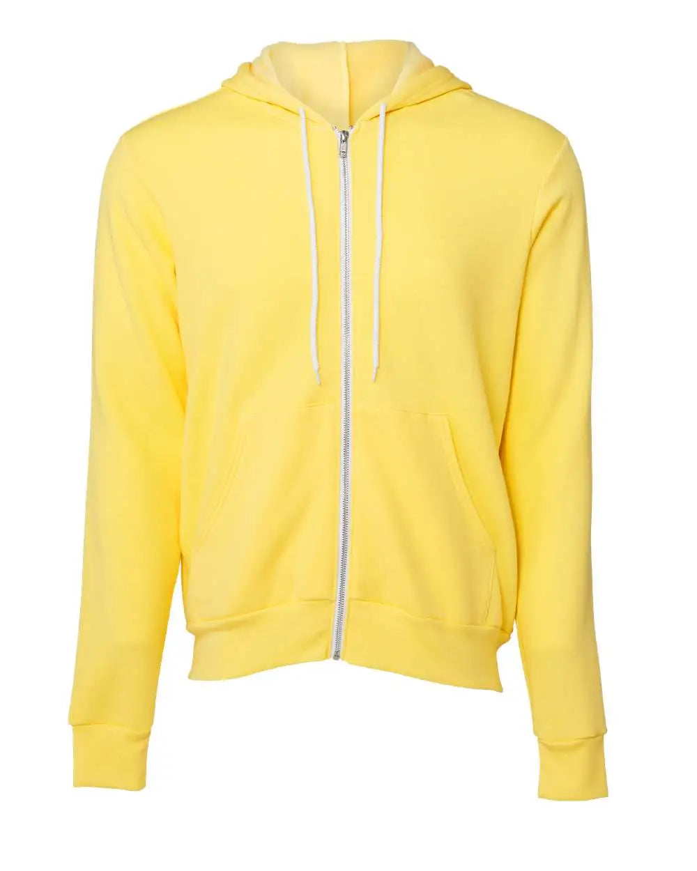 Bella + Canvas 3739 Sponge Fleece Full-zip Hoodie - Yellow - Xs