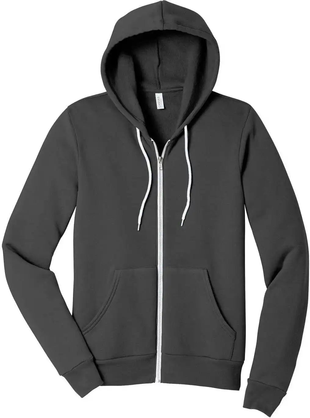 Bella + Canvas 3739 Unisex Sponge Fleece Full Zip Hoodie Asphalt